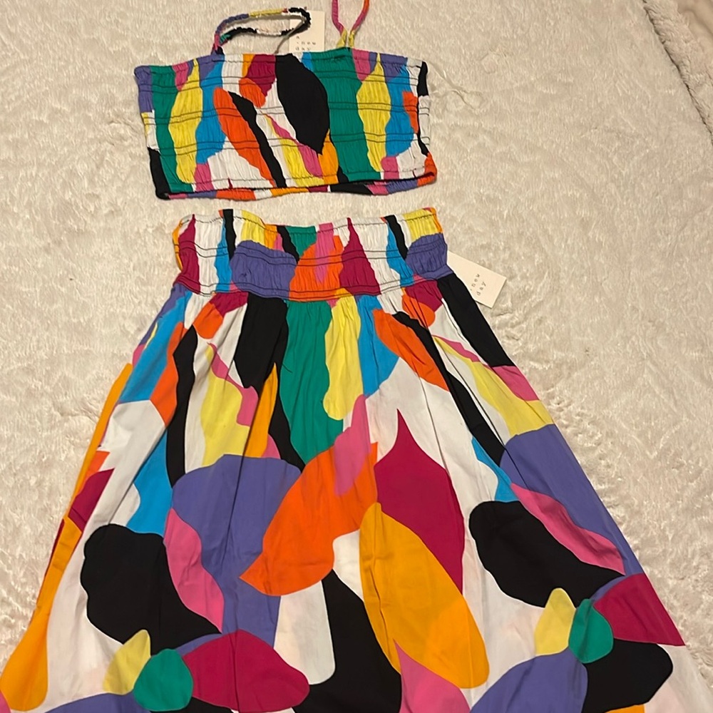 2 piece Skirt And crop